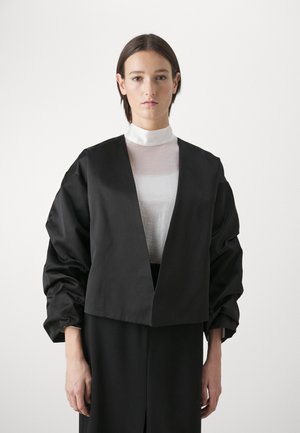 CRINKLED SLEEVE JACKET - Leichte Jacke - black