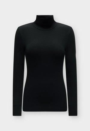 Marc O'Polo, T-SHIRT, LONGSLEEVE, HIGH NECK, RIB - Longsleeve - black