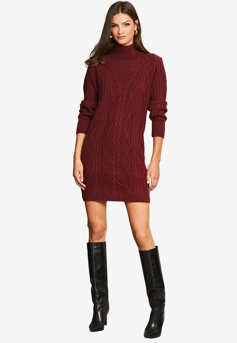 Lipsy PETITE FIT - CABLE COWL  - Kampsunkleit - red