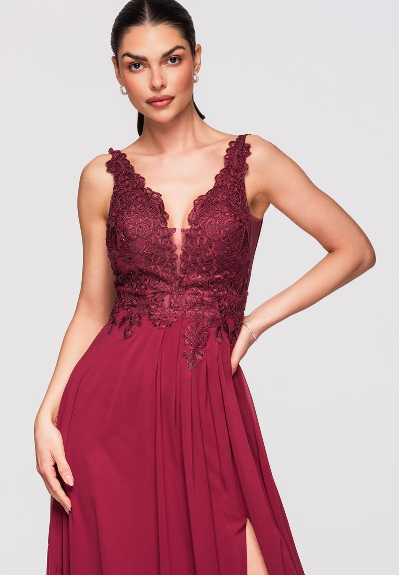 Cocktail Robe Femme Rouge Bordeaux Ombre EVENING DRESS LA-OM-DLR308 Robe De  Cocktail Burgundy