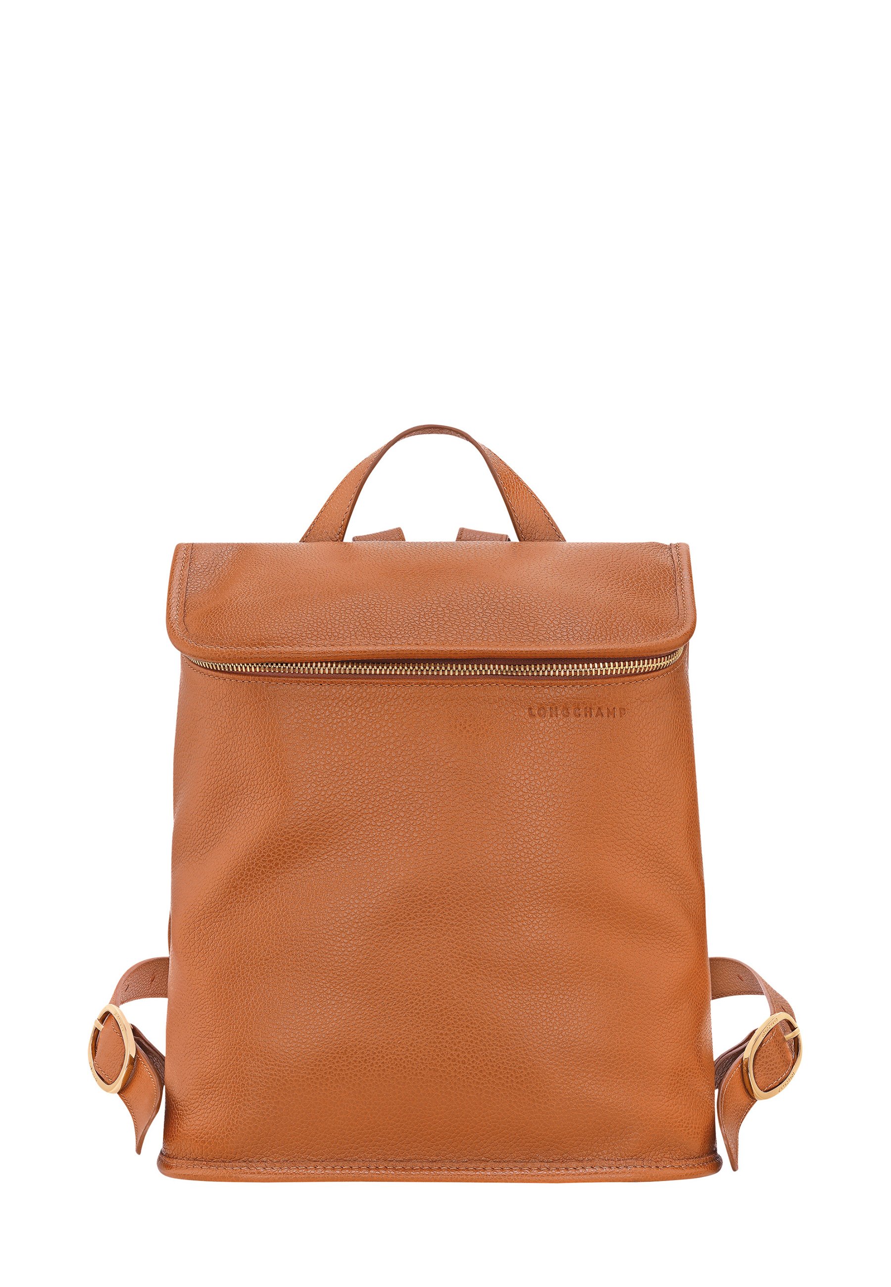 Longchamp Textured Tan Leather Backpack LONGCHAMP Veau Foulonne Leather Backpack Brown – Past  main image 3