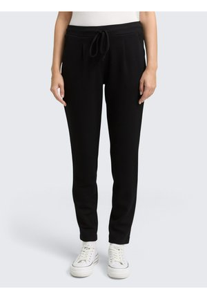 JACQUARD MIT KORDELZUG - Trainingsbroek - deep black