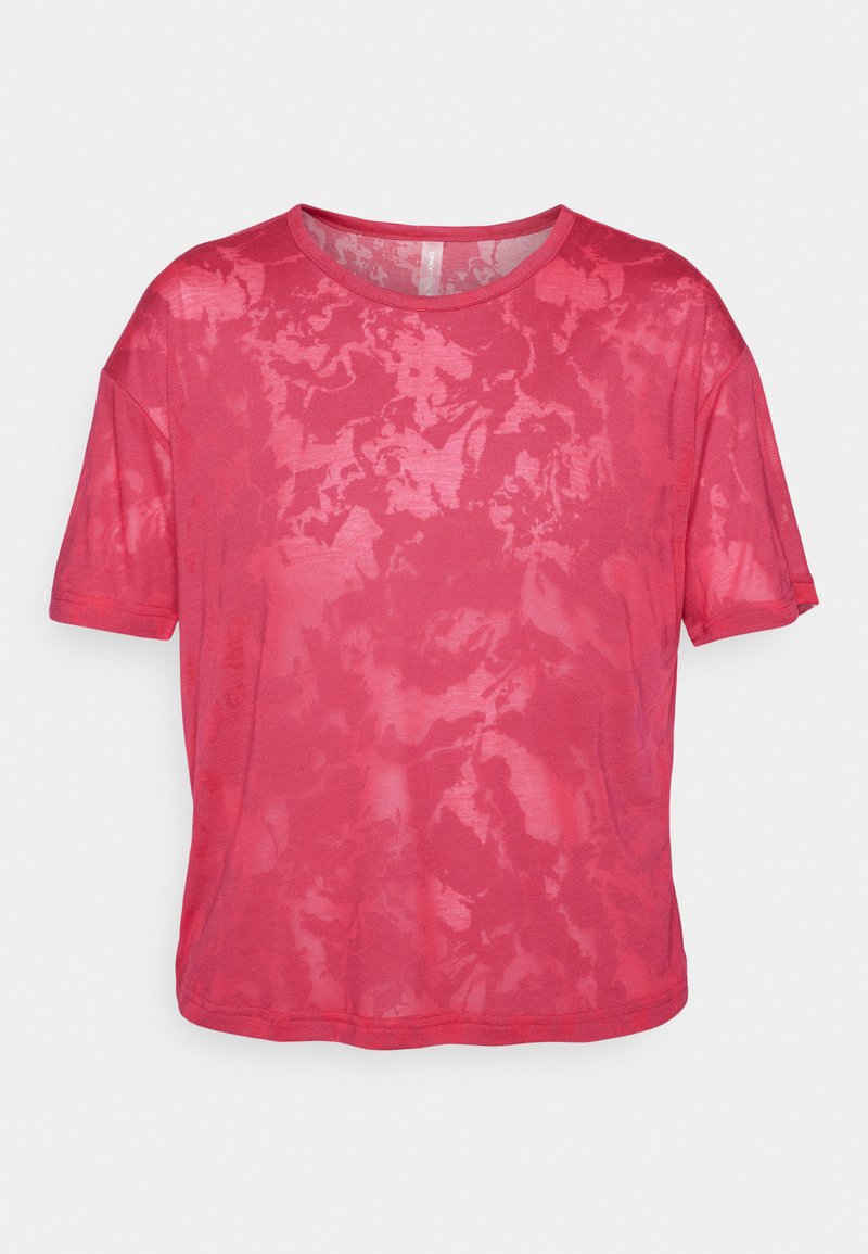 Only Play T-shirt print donkerroze