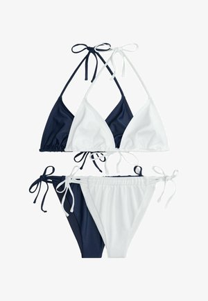 THE SET, TRIANGLE FIT - 2 PACK BIKINI SET . - Bikinier - white blue