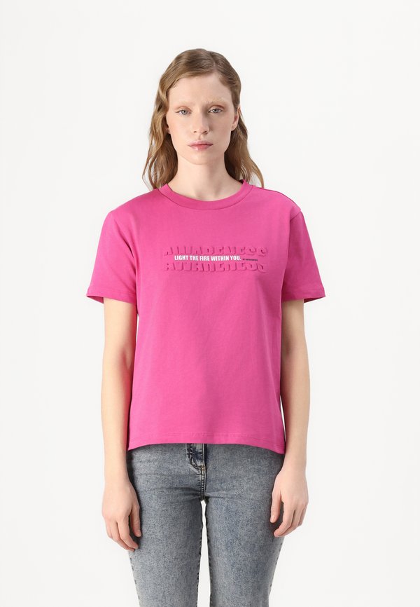 Print T-shirt - fuxia