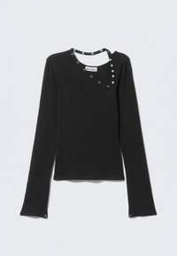 Weekday Long sleeved top - black dark/black - Zalando