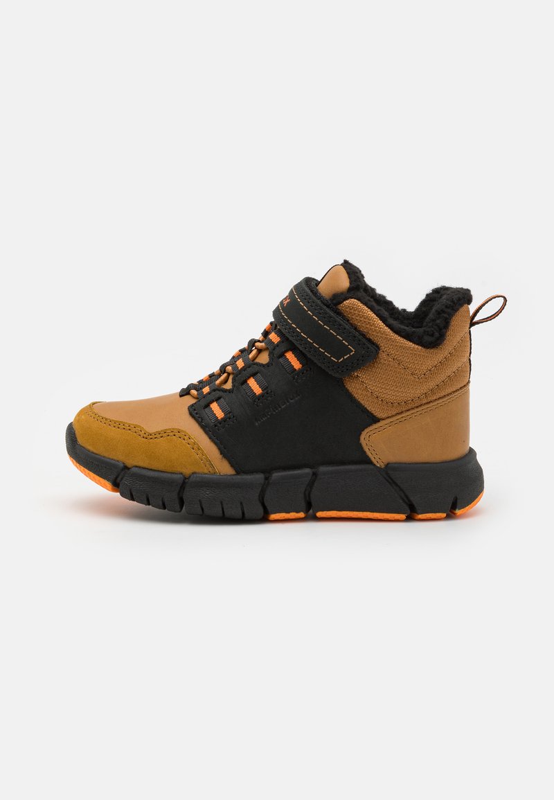 Geox FLEXYPER B - Boots à talons - black/dark yellow