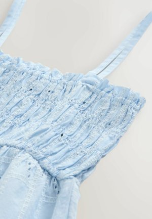 Next REGULAR FIT-SHIRRED BRODERIE - Top - blue white