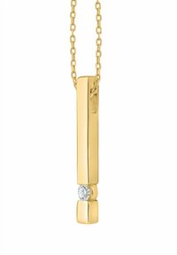 Kuldripats ristkülikukujulise kujundusega, mille aluses on ümmargune läbipaistev vääriskivi. Ripats on kinnitatud lingikujulise disainiga kuldketile.