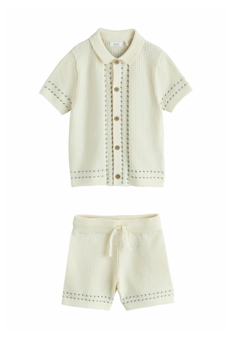 Next REGULAR FIT - TEXTURED BUTTON THROUGH SET - Chaqueta de punto ...