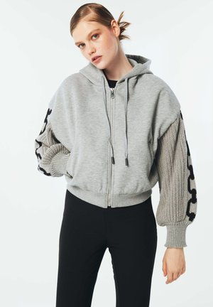 Felpa con zip - grey