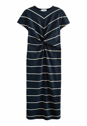 TWIST SHORT SLEEVED SUMMER - REGULAR FIT - Maxi ruha - navy blue white stripe