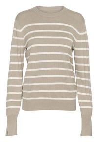 Maglione - timberwolf mel white stripe