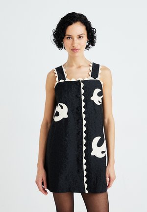 SWALLOW HEARTS MINI DRESS - Day dress - black