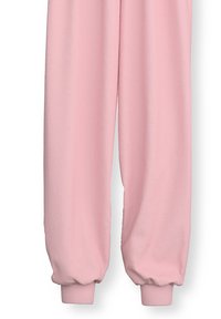 Roze joggingbroek van zacht materiaal, met een comfortabele pasvorm, elastische boorden en een gladde textuur, ideaal voor casual kleding.