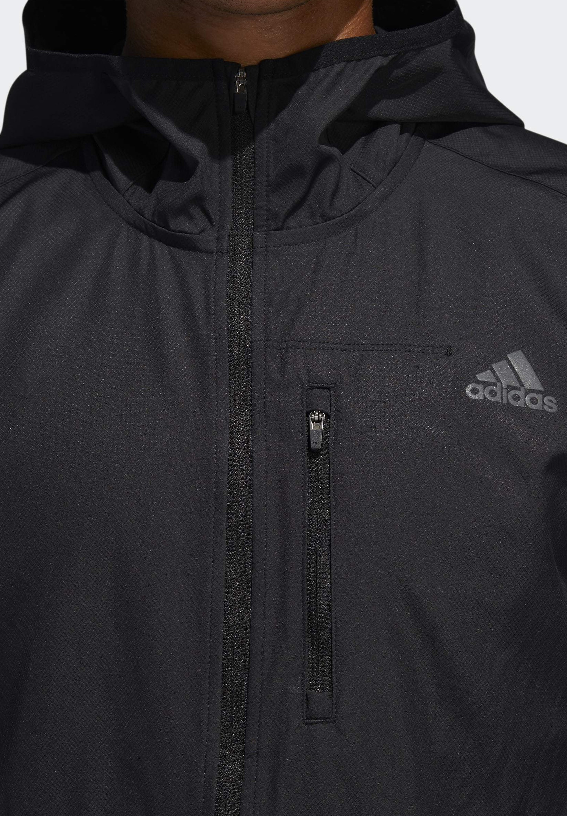 adidas own the run hooded windbreaker