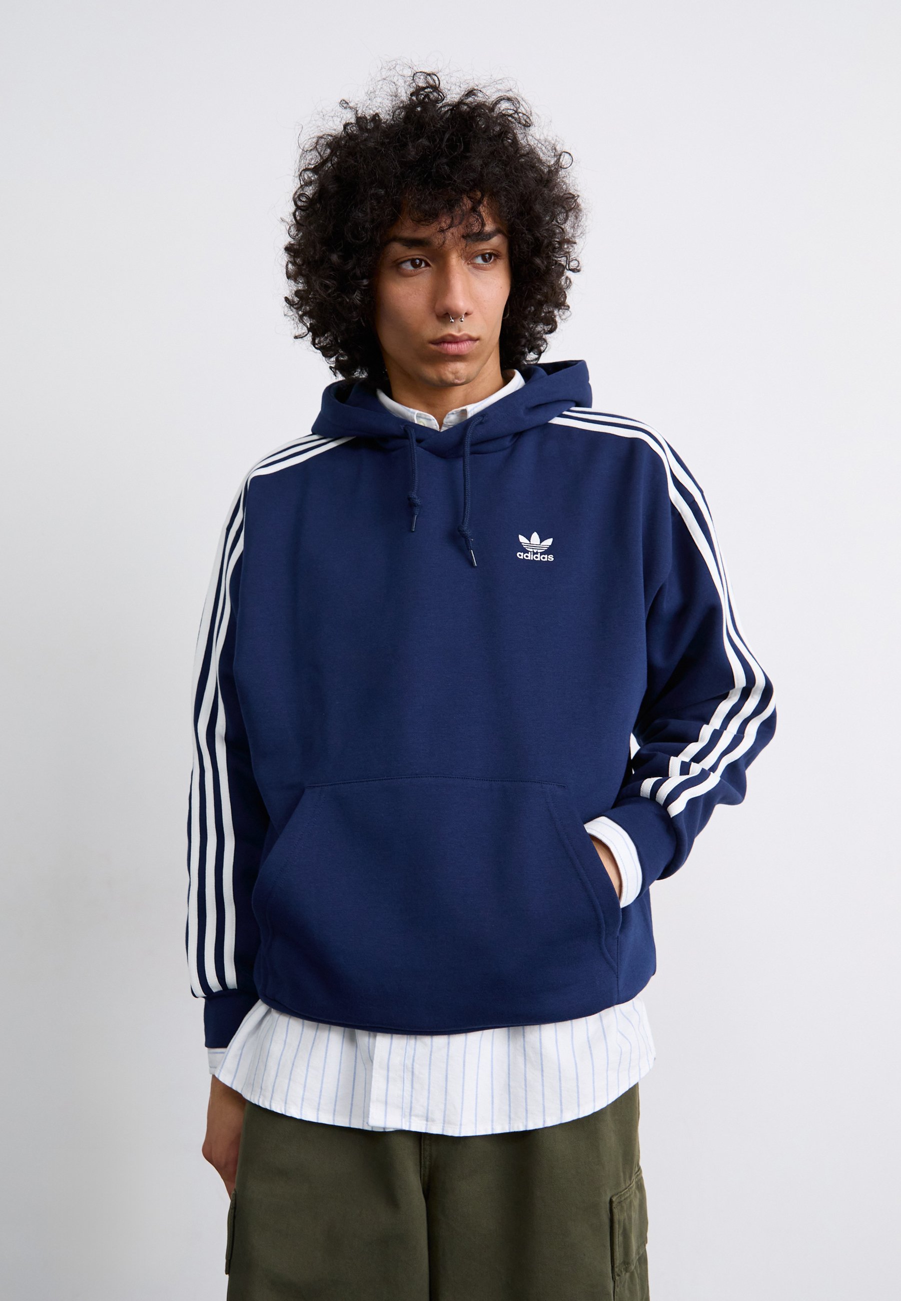 adidas Originals ADICOLOR BAGGY - Hoodie - night indigo/white