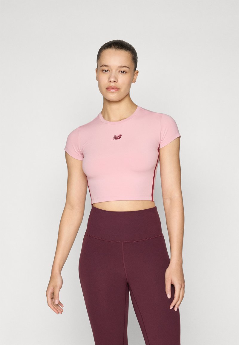New Balance HARMONY - Sportovní tričko - pink taffy