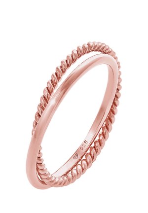 Elli DOUBLE TWIST - Žiedas - rose gold-coloured