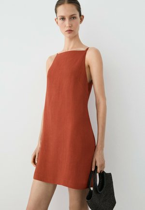 Massimo Dutti, STRAPPY MINI DRESS - Robe de jour - bordeaux
