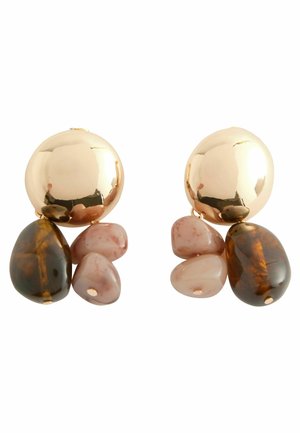 CHUNKY RESIN DROP .  - REGULAR FIT - Øreringe - amber orange