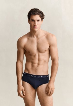 GANT, 3ER PACK SLIM FIT, LOGO STRETCH UNI 3-PACK - Slip - blau