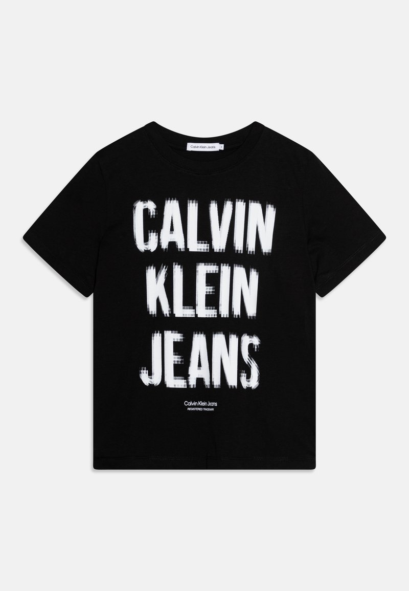 Calvin Klein Jeans - PIXEL LOGO RELAXED - Apdrukāts T-krekls - black, Palielināt