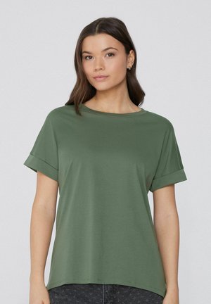 MIT KIMONO-AUFSCHLAG - Jednoduché tričko - Green