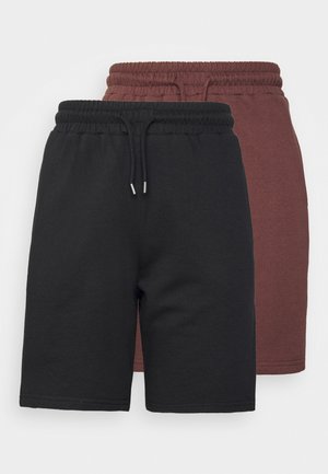 2 PACK - Shorts - black/brown