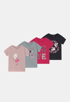 NMFBRIGATTA CAMP 4 PACK - Camiseta estampada - dark navy