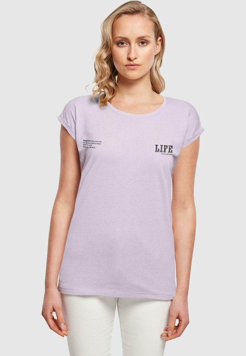 Merchcode LIFE EXTENDED SHOULDER - T-shirts print - lilac