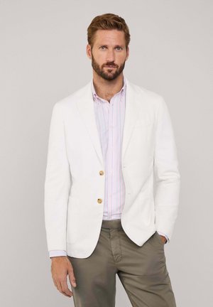 LINEN COTTON - PATCH POCKETS - Veste de costume - off white
