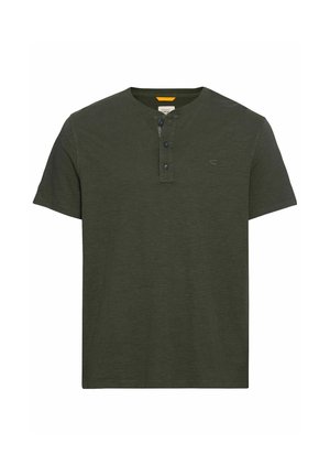 HENLEY KURZARM - T-shirt basic - leaf green