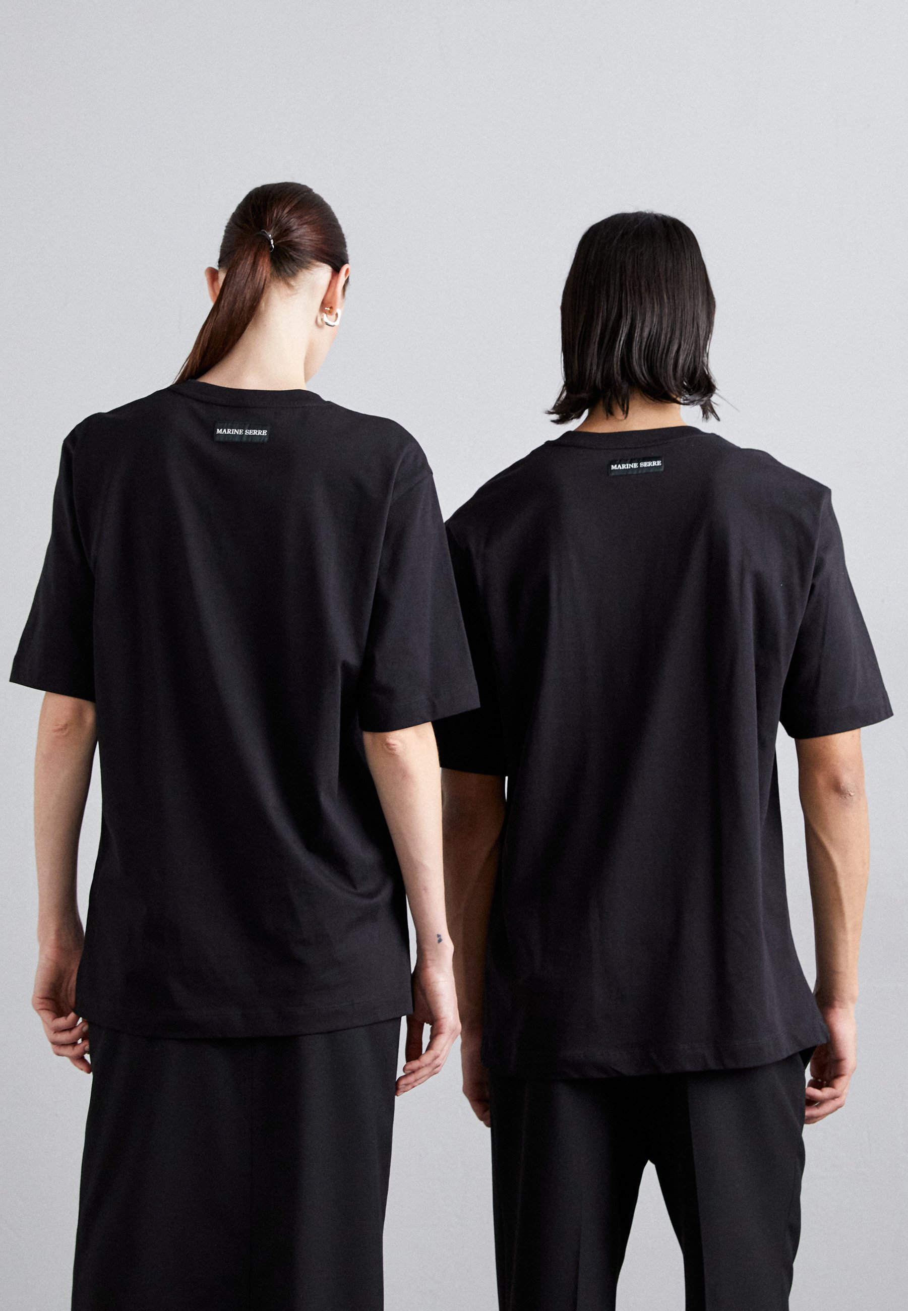 MARINE SERRE MOON LOGO LOOSE FIT UNISEX - T-shirt basic - black