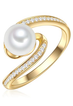 SÜSSWASSER ZUCHTPERLE ZIRKONIA - Ring - gold-coloured