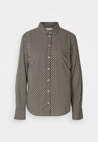 CASUAL FIT KENT COLLAR PRINT - Button-down blouse - black white