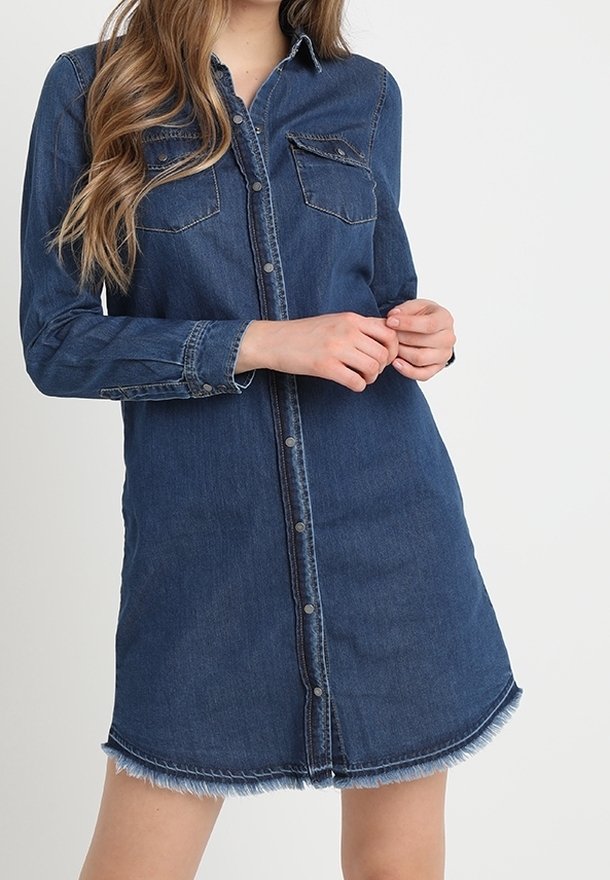 ONLY Denim dress - dark-blue denim