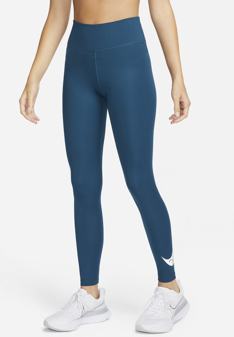 Nike Performance W NK DF SWSH RUN MR Leggings valerian blue white