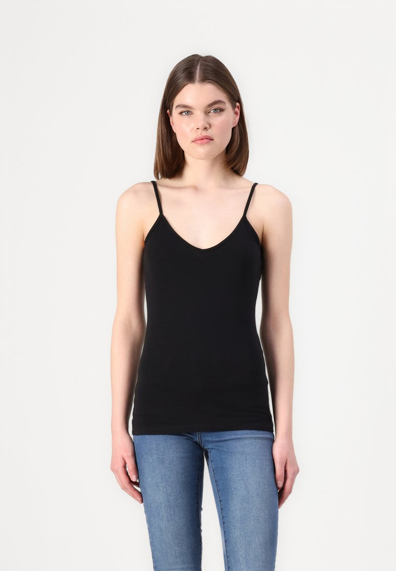 Canottiera Donna Senza Maniche - Pacco Da 2, 100% Cotone, Bianco E Nero - Foto 5