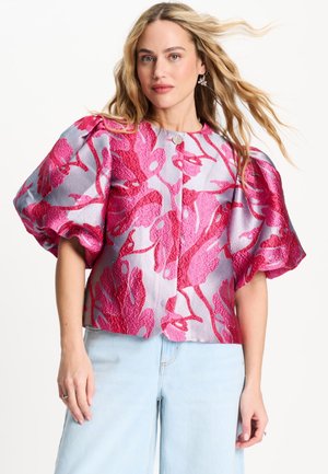 POM Amsterdam, TOP - URBAN FLORA BLUE JACQUARD - Blouse - blue