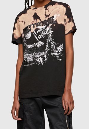 T-shirt med print - black
