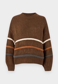 JDYKILIAN STRIPE - Jumper - malt ball/sudan brown/sandshell/granite gray