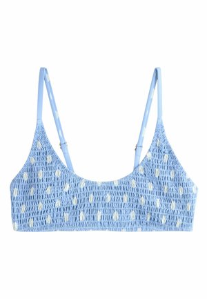 Next, REGULAR FIT - SHIRRED CROP BIKINI TOP . - Bikinitop - blue cream spot