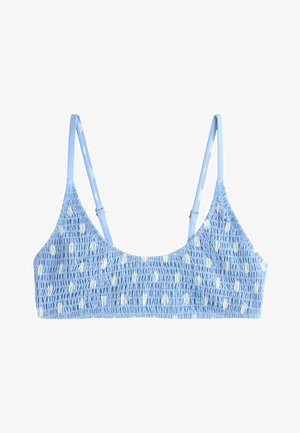 Next, REGULAR FIT - SHIRRED CROP BIKINI TOP . - Bikinitop - blue cream spot