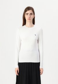 Abercrombie & Fitch ICON 2 PACK - Langarmshirt - brilliant white/black beauty