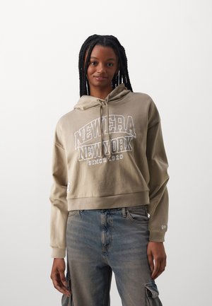 FEMALE ARCH CROP HOODY - Sweatshirt - beige