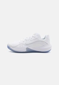 Unselected, white/metallic silver