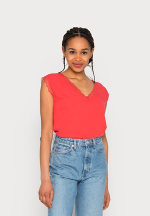 ONLJASMINA V NECK - Top - poppy red