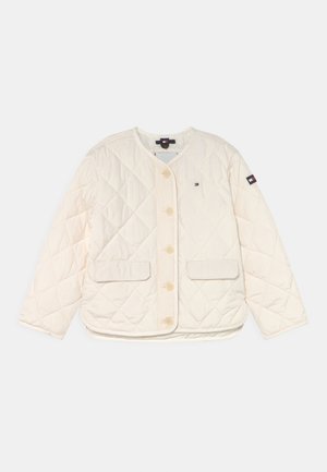 QUILTED V-NECK - Light jacket - ancient white