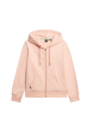 Superdry Zip-up sweatshirt - pale rose pink